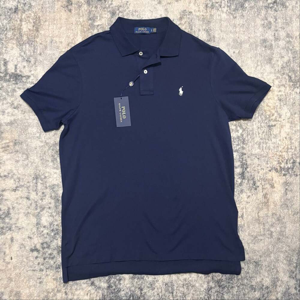 NWT Polo Ralph Lauren Classic Navy Blue Polo Shirt | Men's Size Large